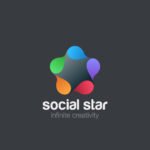 Social Star Logo design vector template.
Team partners friends social community Logotype concept icon.